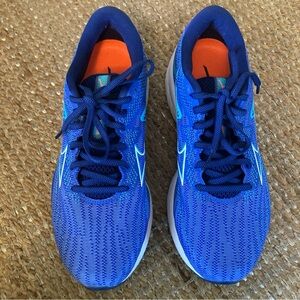 EUC Mizuno Womens Wave Rider 27 411418 UM00 Blue Running Shoes Sneakers Size 10